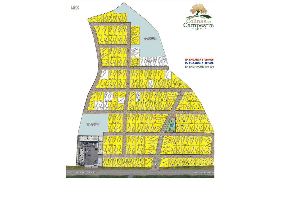 Plano de lotes Colinas del Campestre Tuxtla Gutiérrez